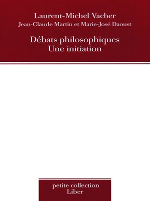 cover image of Débats philosophiques